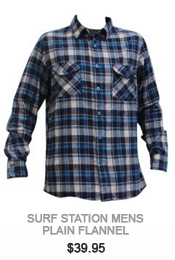 Surf Station Mens Plain Flannel